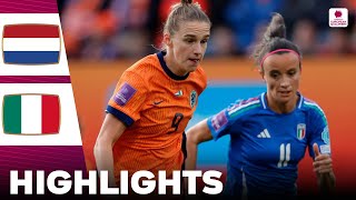 Netherlands vs Italy  Highlights  Womens Euro Qualifiers 12072024 [upl. by Odnalo]