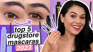 5 BEST Drugstore Mascaras in 2023 for SHORT STRAIGHT Lashes [upl. by Odanref]