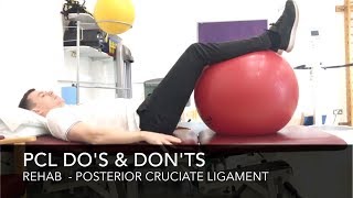 Posterior Cruciate Ligament PCL Rehab  Dos amp Donts TearTornRupture [upl. by Ewald441]