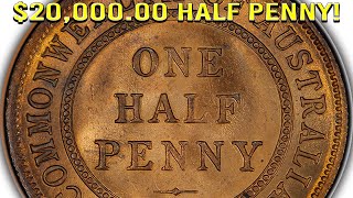 2000000 Australian Holy Grail Half Penny Worth BIG MONEY [upl. by Hayikaz290]