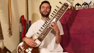 10 Sitar Foundation Lesson Series Lesson 10 Meend  bending on sitar [upl. by Llenor]