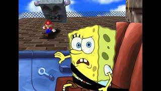 SpongeBob but with Mario 64 sound effects and a bit of Melee [upl. by Akerley339]