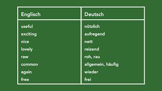 Englisch lernen  240 wichtige Adjektive Teil 1 [upl. by Atil]