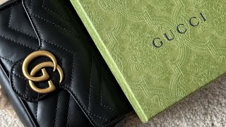 Gucci Marmont Super Mini Bag UNBOXING [upl. by Tatianas]