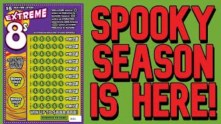 Extreme 8s 🕷️ to Kick Off October  New York Lottery Scratch Off Gameplay [upl. by Desdee317]