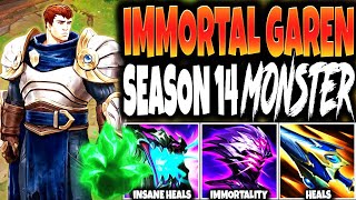 MEET IMMORTAL GAREN BUILD THE SEASON 14 MONSTER INSANE DMG AND OP HEALS 🔥  LoL Garen s14 Gameplay [upl. by Aneladgam]