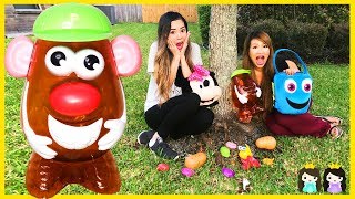 Learn with Mr Potato Head Easter Hunt Outdoor to learn Body Part Names [upl. by Irehj]