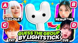 GUESS the KPOP GROUP by the LIGHTSTICK MULTIPLE CHOICE ✅  KPOP QUIZ 2024 [upl. by Arrotal674]