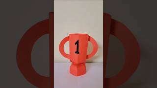 DIY craft papertrophy origami worldcuptrophy shortsvideo shortvideo subscribe shorts short 🏆 [upl. by Darci223]