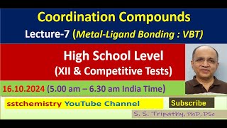 Coordination Compounds for Class XII amp competitive TestsLecture7 MetalLigand BondingI  VBT [upl. by Cristine]