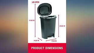 Rubbermaid NEW 2019 VERSION StepOn Lid Trash Can for Home Kitchen and Bathroom review [upl. by Lilla809]