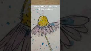 Chamomile Watercolor Painting youtubeshorts shortvideo watercolorpainting shorts [upl. by Newnorb]