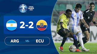 ARGENTINA vs ECUADOR 22  RESUMEN  CONMEBOL SUB 15  FASE DE GRUPOS [upl. by Vierno]