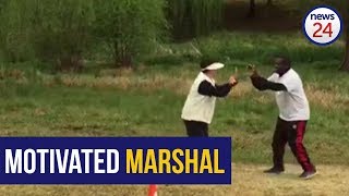 WATCH Parkruns most motivated marshall Pascal Simba in action [upl. by Crystal]