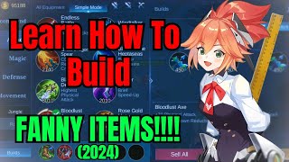 Build Guide 2024  Lifesteal build Fanny MLBB [upl. by Nadnerb]