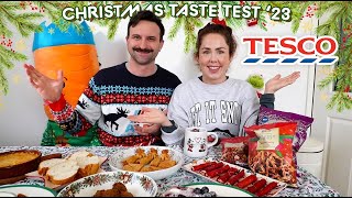 TESCO CHRISTMAS TASTE TEST 2023  Taste Testing New In Christmas Food Tesco 2023 [upl. by Nimzaj435]