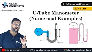 Solved Numerical Examples of U Tube Manometer English [upl. by Buell130]