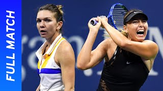 Maria Sharapovas stunning Grand Slam return  vs Simona Halep  US Open 2017 Round 1 [upl. by Barnum828]