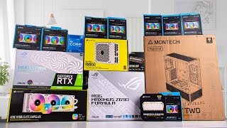 Building an ALL WHITE Gaming PC Build  ASUS RTX 3080 Intel Core i7 12700k AIO Cooled [upl. by Adnilahs47]