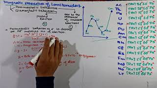 Magnetic properties of actinide  Actinides  fblock elements [upl. by Anavlis]