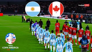 Argentina vs Canada  Copa America 2024 USA Group A  Full Match  Messi vs Canada  PES Gameplay [upl. by Esoj553]