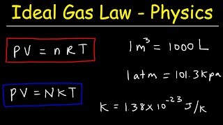 Ideal Gas Law Physics Problems With Boltzmanns Constant [upl. by Atiugram]