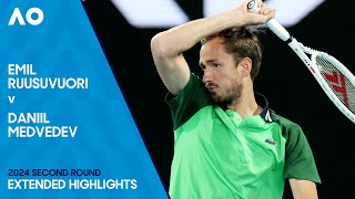 Emil Ruusuvuori v Daniil Medvedev Extended Highlights  Australian Open 2024 Second Round [upl. by Boccaj]