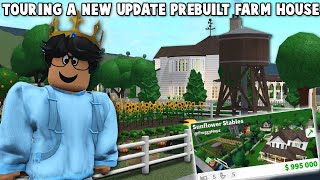 TOURING the NEW BLOXBURG UPDATE PREBUILT FARM HOUSE [upl. by Elocel885]