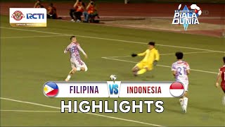 FILIPINA vs INDONESIA HIGHLIGHT FIFA WORLD CUP 2026 KUALIFIKASI 2nd ROUND LEG 1 [upl. by Atteuqnas665]