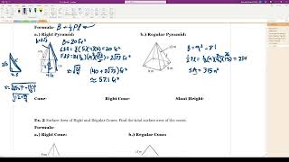 Chapter 12 Surface Area amp Volume of Pyramids amp Cones [upl. by Eiramnaej]