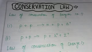 Law of conservation of elementary particles nuclear and particle physics part7 [upl. by Nya975]