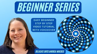 Easy Beginner Dot Mandala Step by Step Tutorial Dot Mandala Swirl Sacred Geometry pattern [upl. by Narat722]