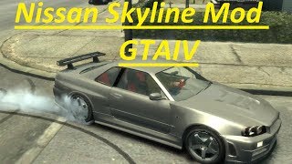 How to install Nissan Skyline R34 GTR mod GTAIV [upl. by Ardine]