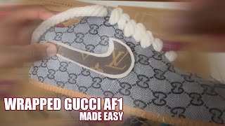 HOW TO CUSTOMIZE AIR FORCE 1 WITH FABRIC  FULL TUTORIAL WITH MATERIALS LIST [upl. by Prebo]