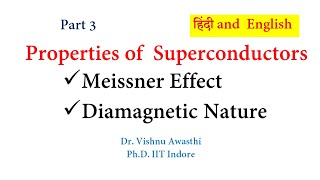 What is Meissner Effect  Properties of Superconductor Part3  Diamagnetic Negative Susceptibility [upl. by Lukash]