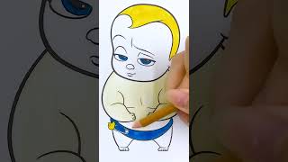 Boss Baby Coloring Makes Children Smart  Bebefinn Joãzinho Cocomelon Kids Song and Boss Baby [upl. by Arim]