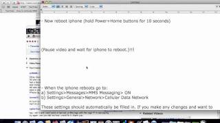 How to Activate MMS on T Mobile or ATT iPhone running 3 1 and lower [upl. by Noiz541]