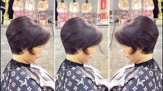 Beautiful amp Creative Short Layered Bob Womens Haircut amp Hairstyle Full Tutorial Steps [upl. by Oderfodog361]