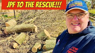 Rescuing honey locust FIREWOOD [upl. by Montfort]