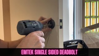 Installing a EMTEK single sided deadbolt [upl. by Parks]