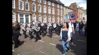 Durham miners Gala 2012 Houghton band Elemore colliery banner [upl. by Kalin]