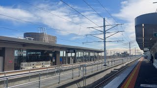 Train trip on new Parkdale elevated rail bridge and new Parkdale station [upl. by Kiele]