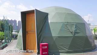 Green Eco Living Dome House  Geodesic Dome Tent with Insulated Cotton Shelter Dome Structure [upl. by Anjanette]