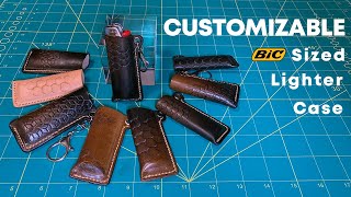 Genuine Leather Lighter Case Keychain DIY Tutorial for BIC Sized Lighters [upl. by Telocin560]