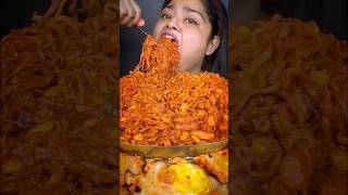 EATING SPICY CHEESE KIMCHI BULDAK NOODLES amp FRIED CHILLI OIL SUNNY SIDE UP EGG shorts mukbang [upl. by Ardyce377]