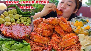 KENIKMATAN HAKIKI 🤤‼️SAYAP JAMUR ENOKI PEDAS MANIS [upl. by Oehsen13]