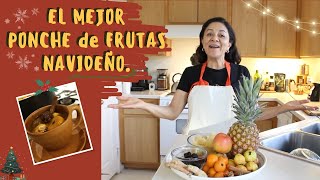 Como hacer un ponche navideño de frutas tradicional [upl. by Naitsirt733]