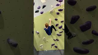 Climbing a hard physical overhang V4 boulder problem [upl. by Niamert]