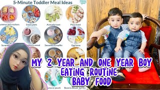 My 2 Year and 1 Year boy Eating routine in a day  Baby food ideas  Recepie ItsRimsha50 [upl. by Iveel232]