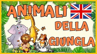 Indovina gli Animali della Giungla in Inglese  Gioco Inglese per la Scuola dellInfanzia e Primaria [upl. by Nalhsa]